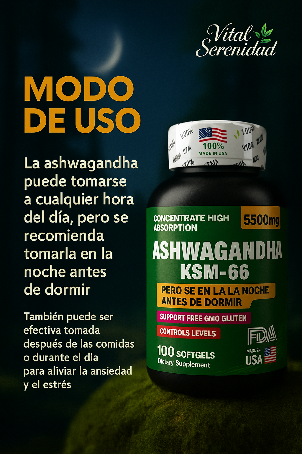 ASHWAGANDHA X1 La ansiedad no define tu destino. Hay una salida